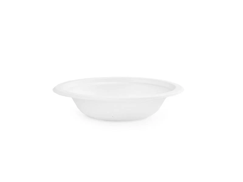 14oz bagasse wide bowl - white