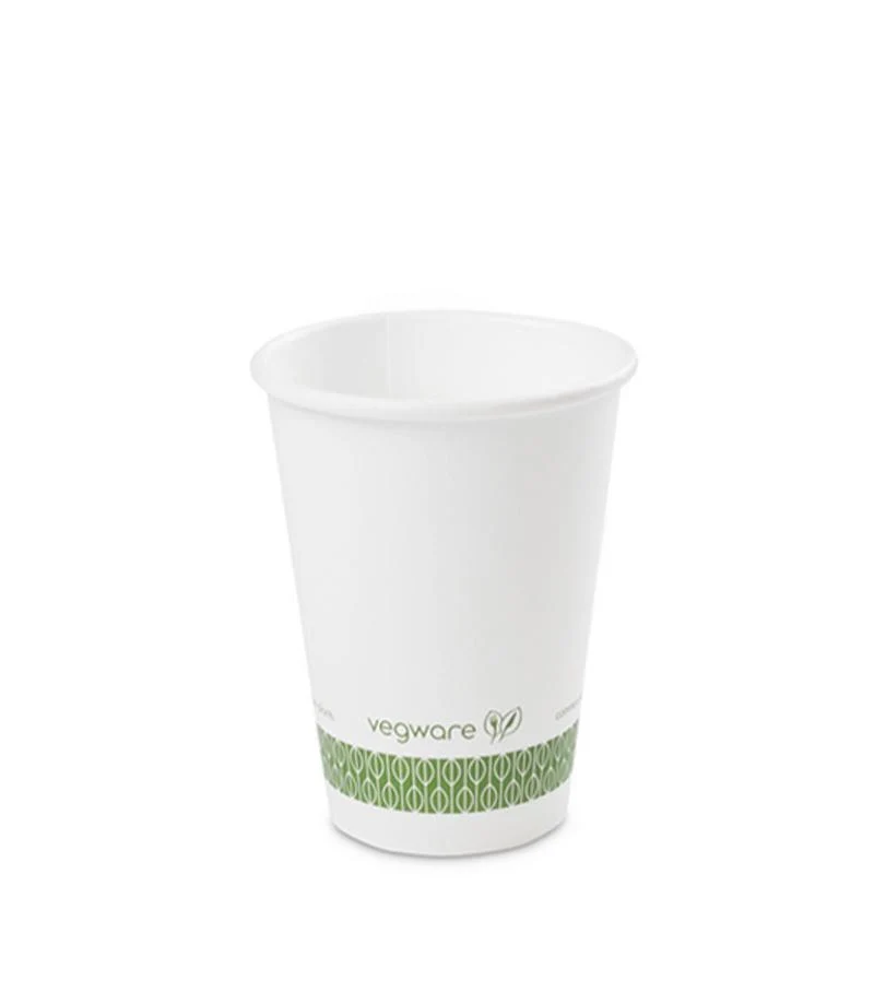 10oz white hot cup - large lid