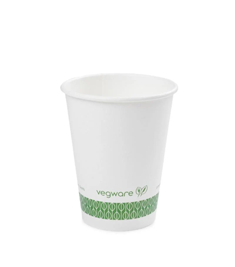 12oz white hot cup - large lid
