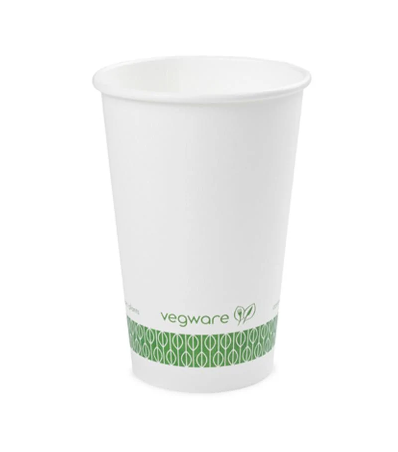16oz white hot cup - large lid