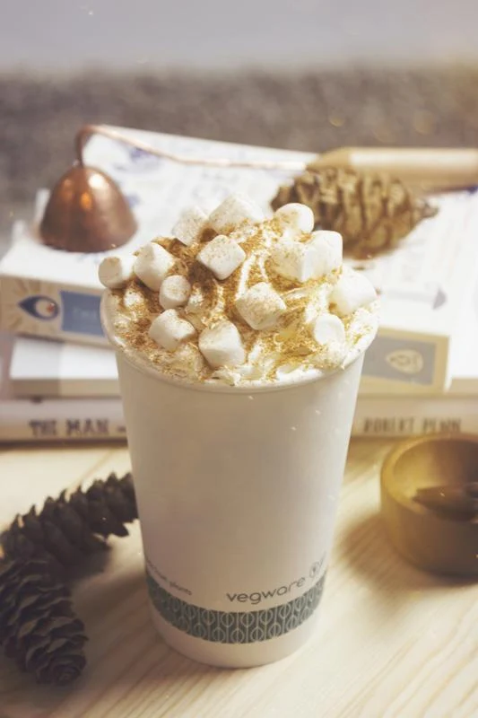 16oz white hot cup - large lid