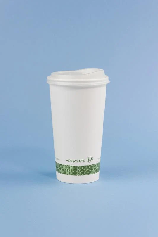 20oz white hot cup - large lid