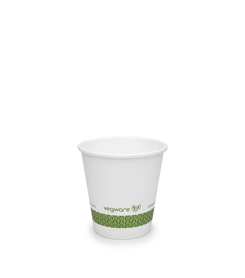 6oz white hot cup - small lid