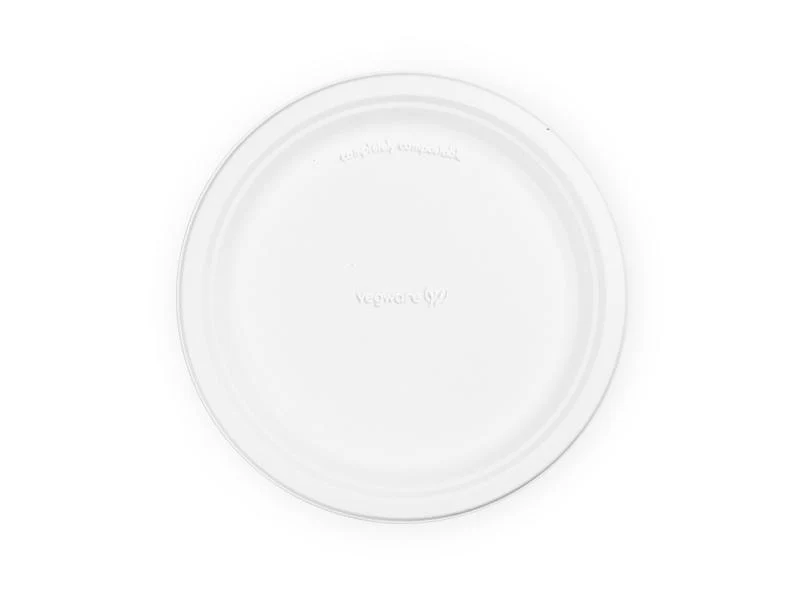 10in bagasse plate - white