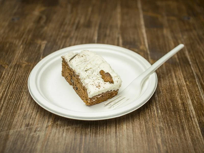 7in bagasse plate - white