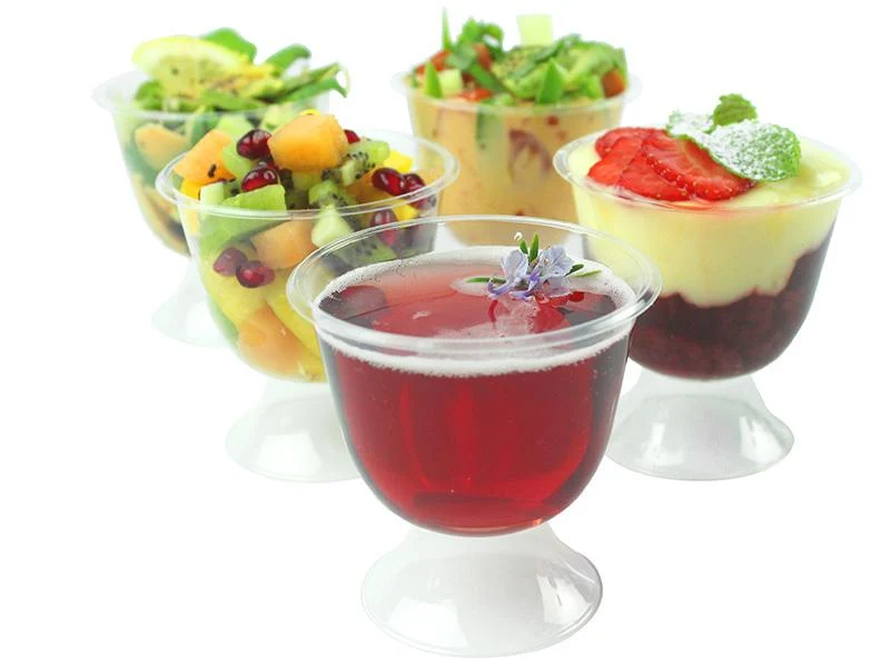 6oz (175ml) PLA wine goblet - clear