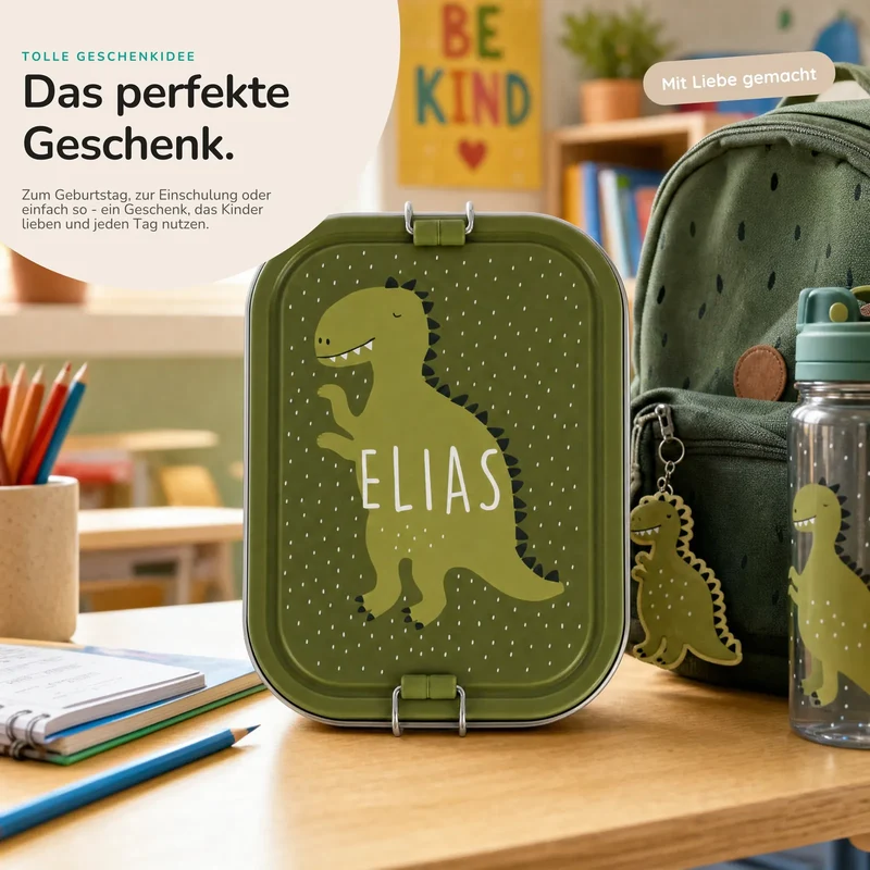 Trixie Brotdose Kinder personalisiert Dino