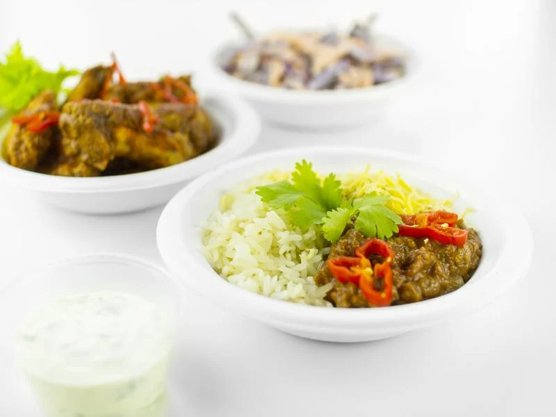 6in bagasse plate - white
