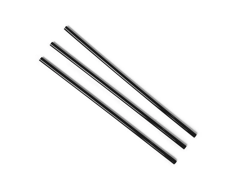 High ball 5 x 210mm black PLA straw