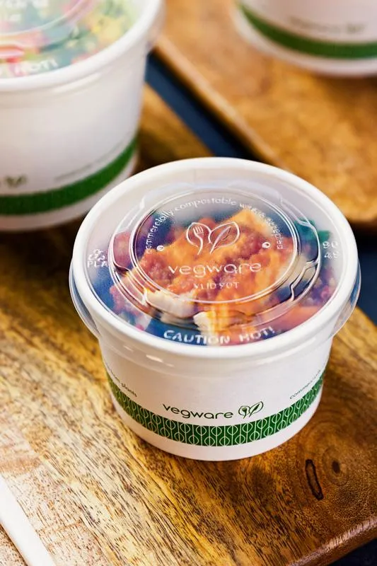 Flat clear PLA cold lid (fits 6-8oz bowls)