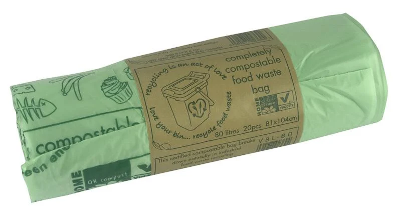 Compostable liner 80 litre, 20 per roll