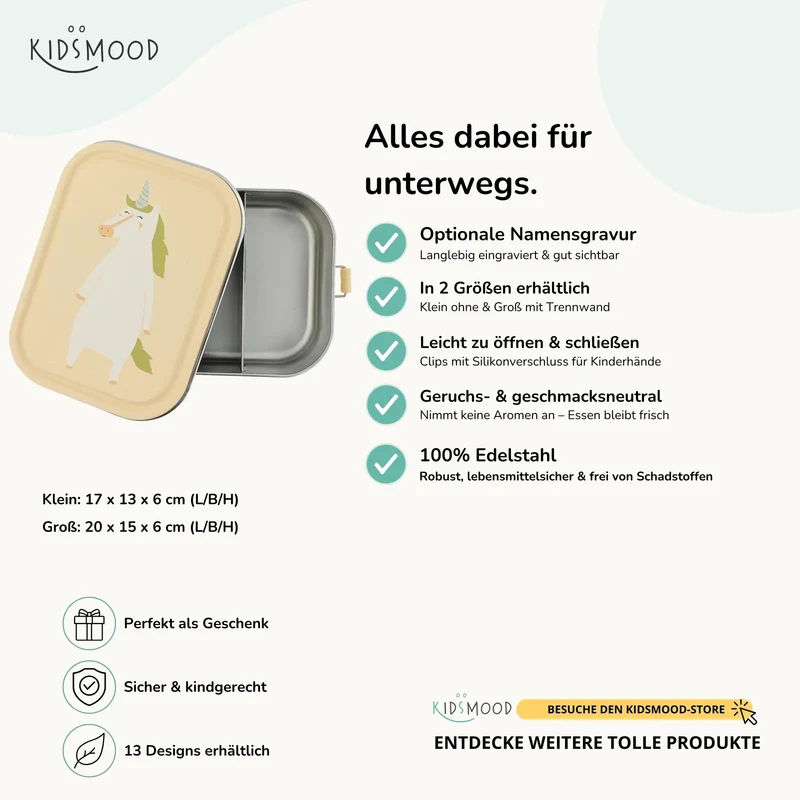 Trixie Brotdose Kinder personalisiert Einhorn