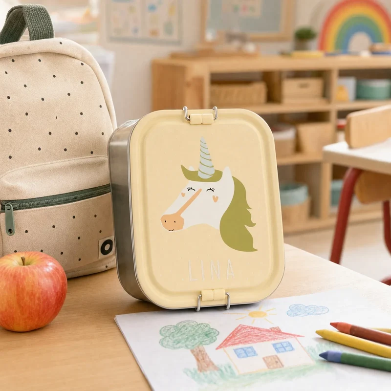Trixie Brotdose Kinder personalisiert Einhorn