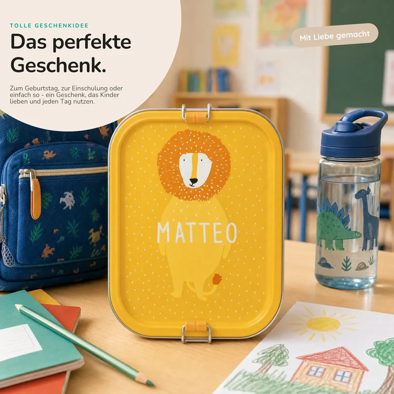 Trixie Brotdose Kinder personalisiert Löwe