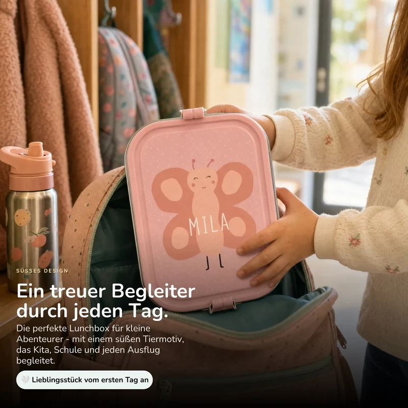 Trixie Brotdose Kinder personalisiert Schmetterling