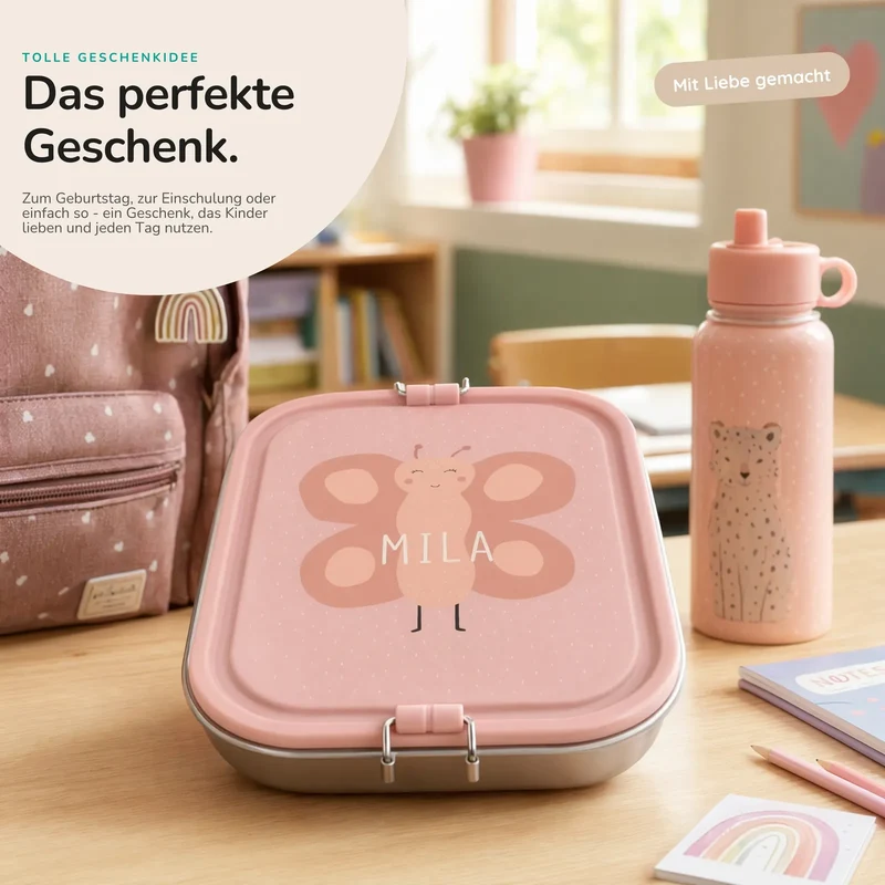 Trixie Brotdose Kinder personalisiert Schmetterling
