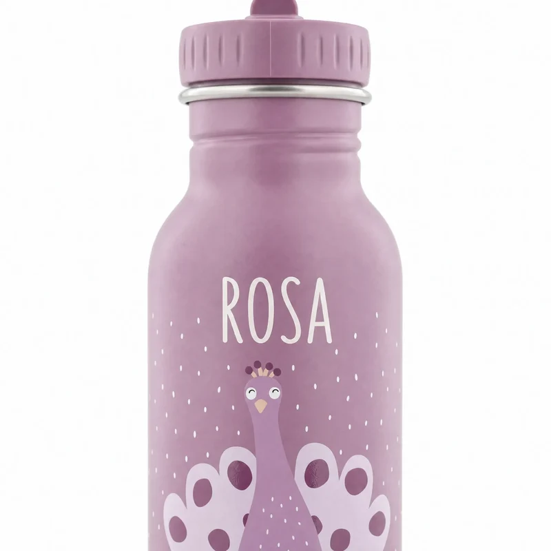 Trixie Trinkflasche Kinder personalisiert Pfau