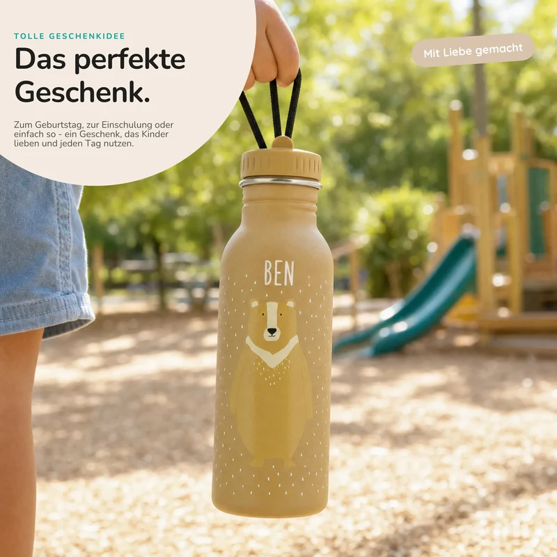 Trixie Trinkflasche Kinder personalisiert Bär