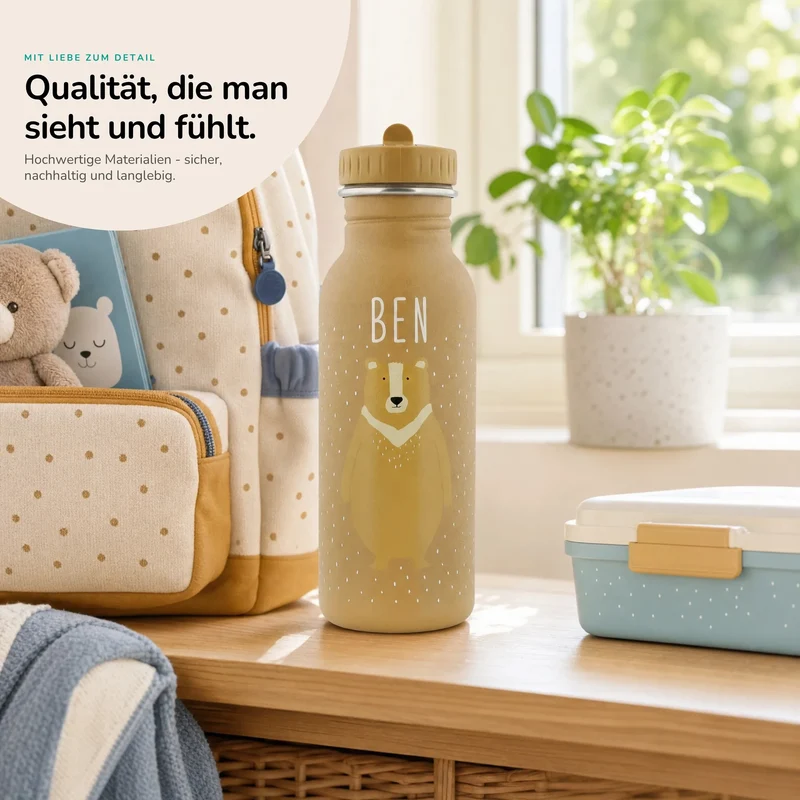 Trixie Trinkflasche Kinder personalisiert Bär