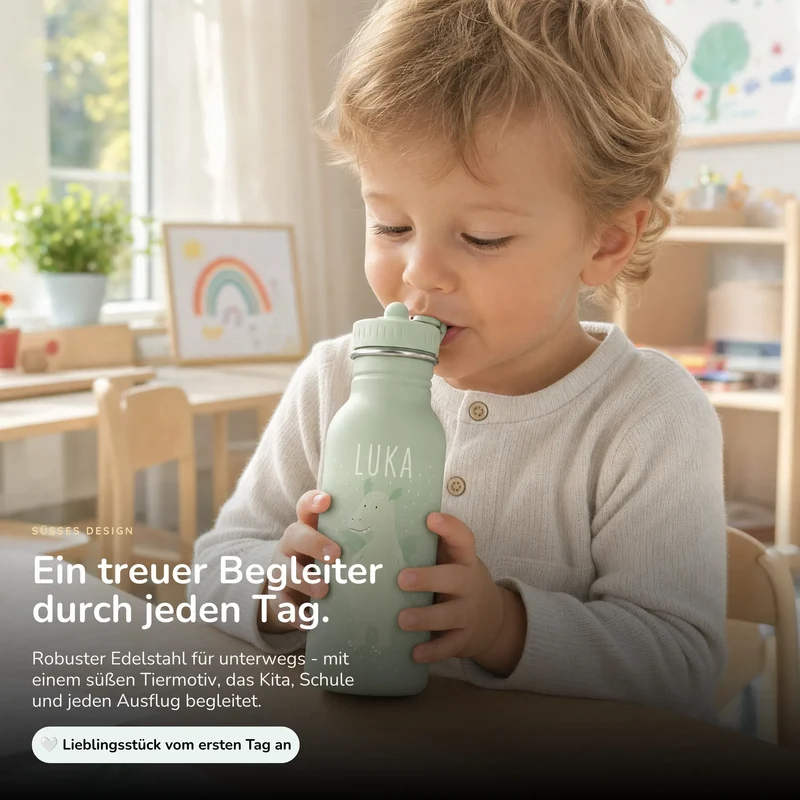 Trixie Trinkflasche Kinder personalisiert Drache