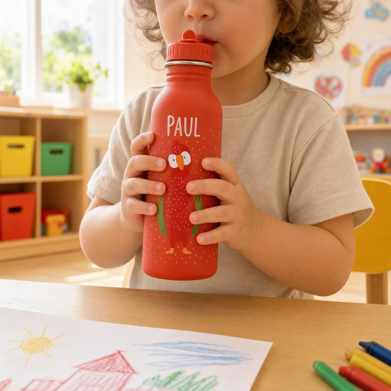 Trixie Trinkflasche Kinder personalisiert Papagei
