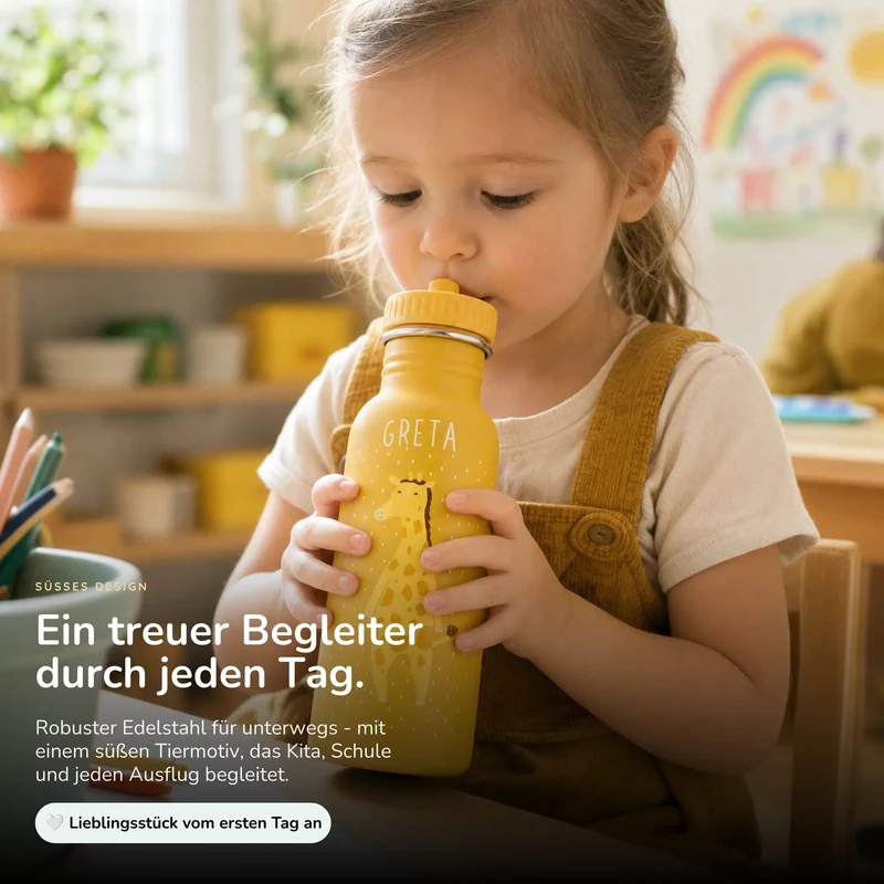 Trixie Trinkflasche Kinder personalisiert Giraffe