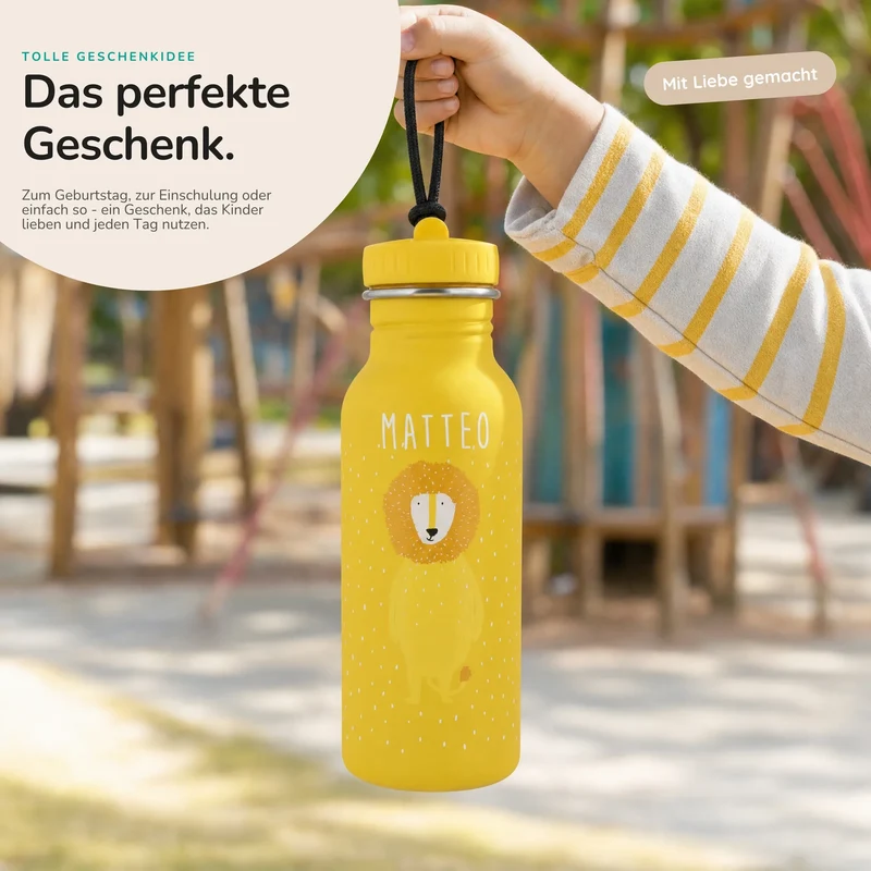 Trixie Trinkflasche Kinder personalisiert Löwe