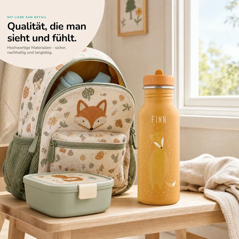 Trixie Trinkflasche Kinder personalisiert Fuchs