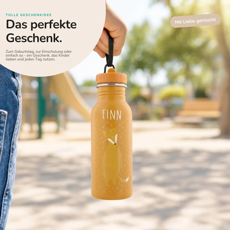 Trixie Trinkflasche Kinder personalisiert Fuchs