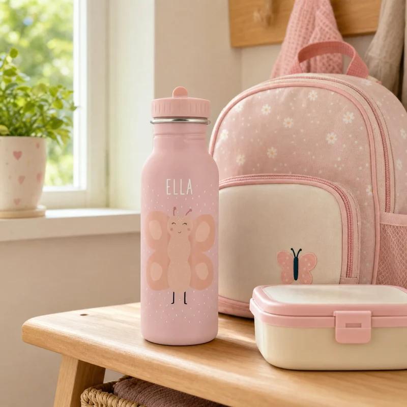 Trixie Trinkflasche Kinder personalisiert Schmetterling