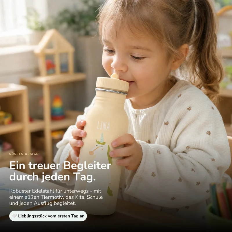 Trixie Trinkflasche Kinder personalisiert Einhorn