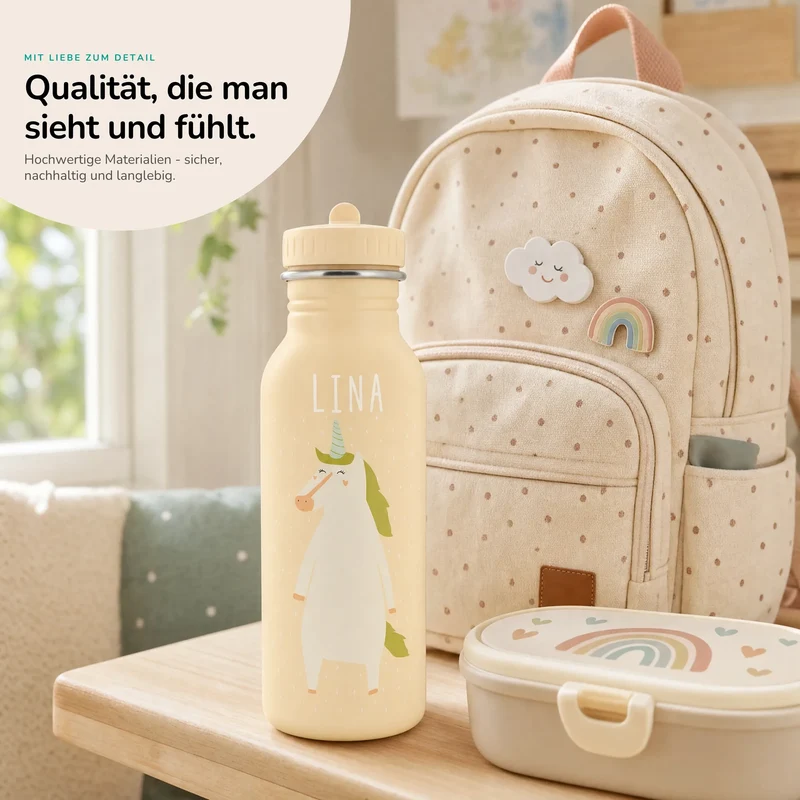 Trixie Trinkflasche Kinder personalisiert Einhorn