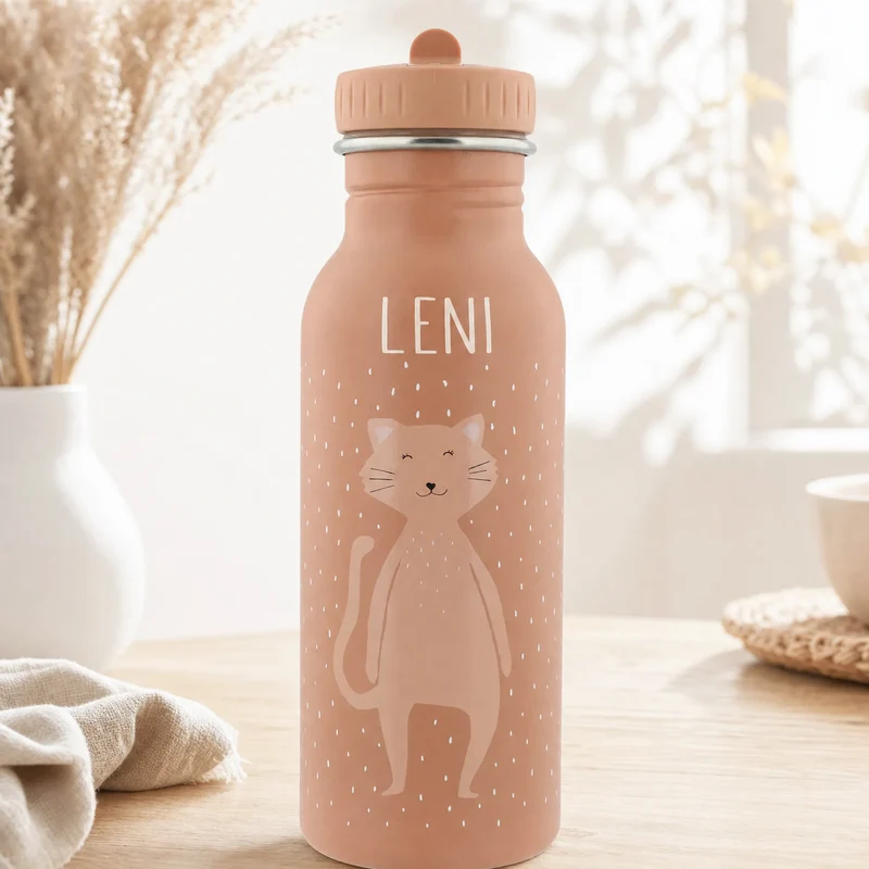 Trixie Trinkflasche Kinder personalisiert Katze