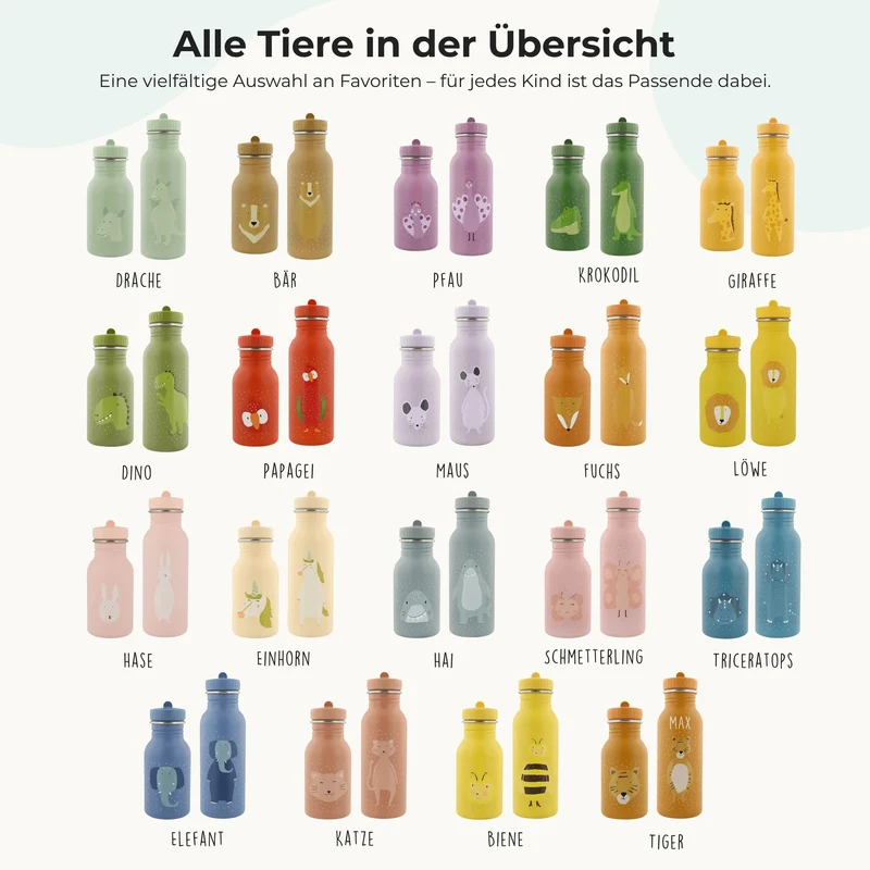 Trixie Trinkflasche Kinder personalisiert Katze