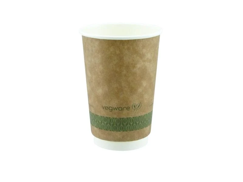 16oz brown kraft hot cup, large lid