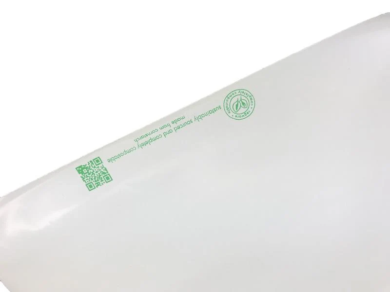 PLA window bag 19 x 19cm - clear/white