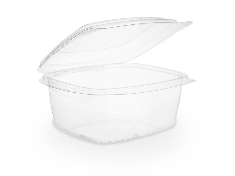 16oz (500ml) Rectangular hinged container - clear