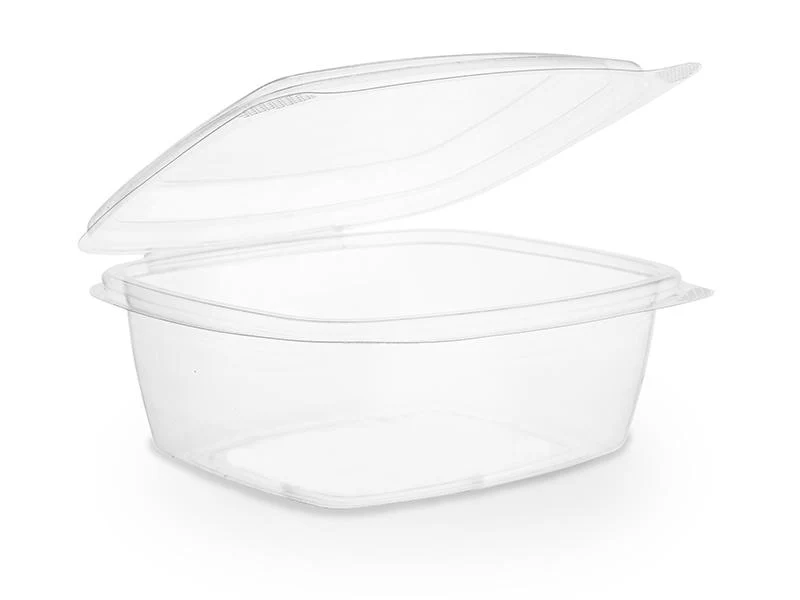 24oz (750ml) Rectangular hinged container - clear