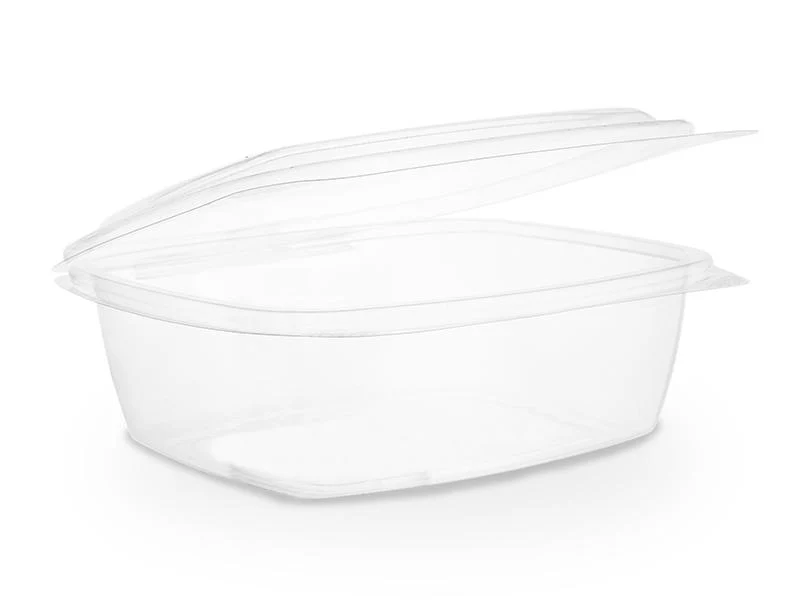 32oz (1000ml) Rectangular hinged container - clear