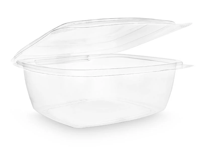48oz (1420ml) Rectangular hinged container - clear