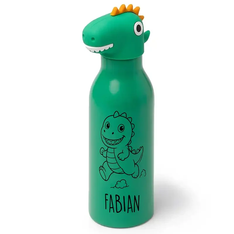 Personalisierte Trinkflasche Kinder Dino – 450 ml