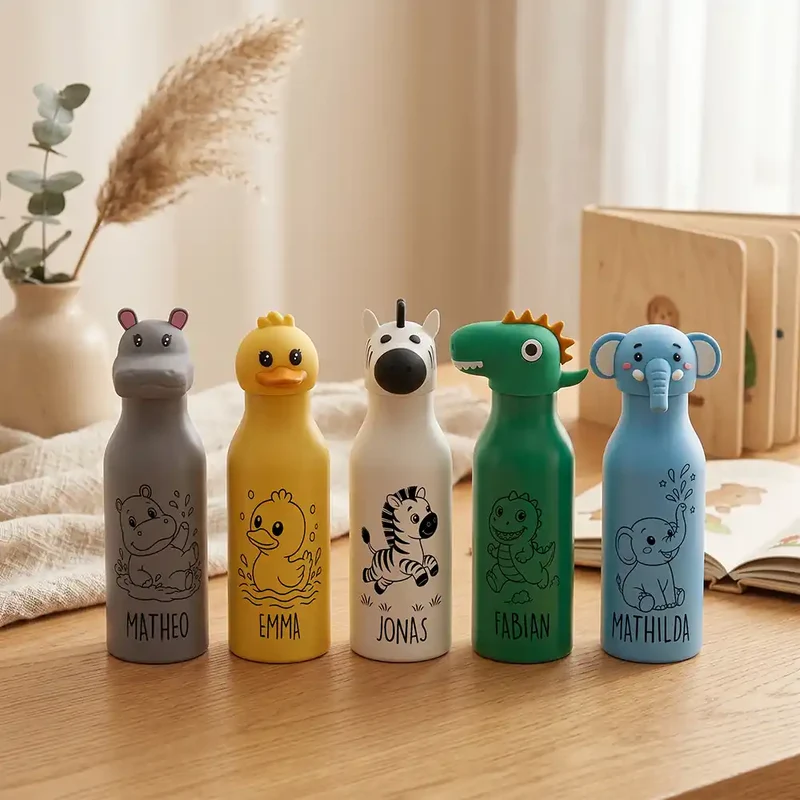 Personalisierte Trinkflasche Kinder Zebra – 450 ml