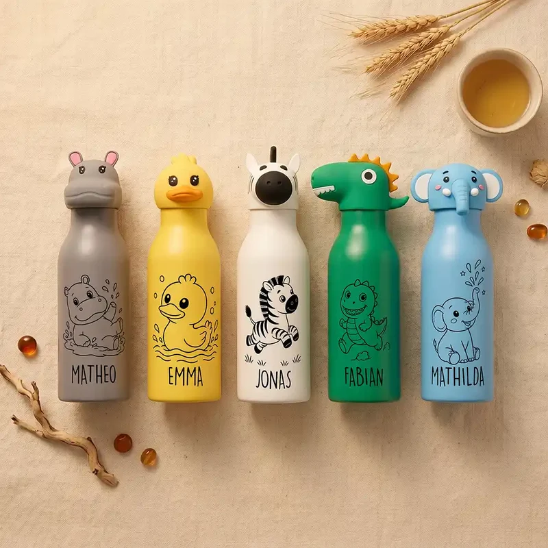 Personalisierte Trinkflasche Kinder Elefant – 450 ml