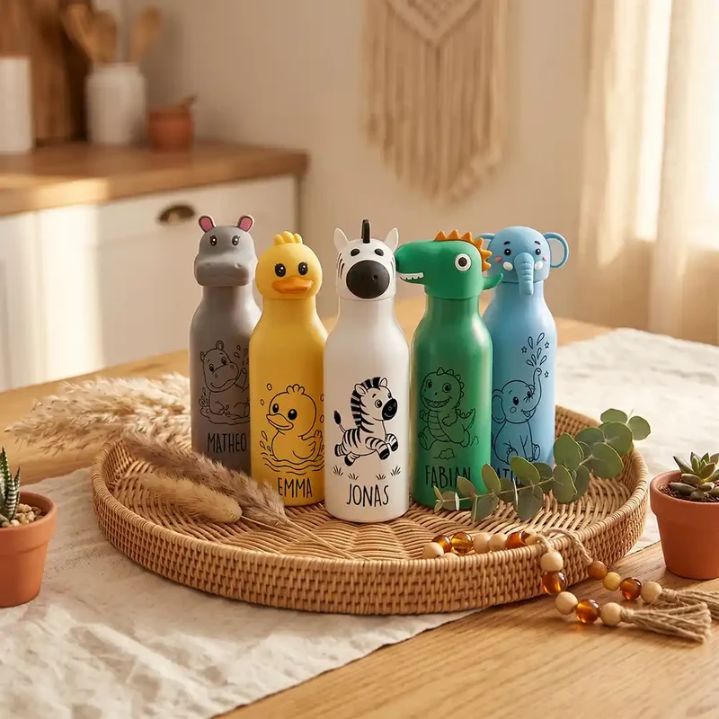 Personalisierte Trinkflasche Kinder Elefant – 450 ml