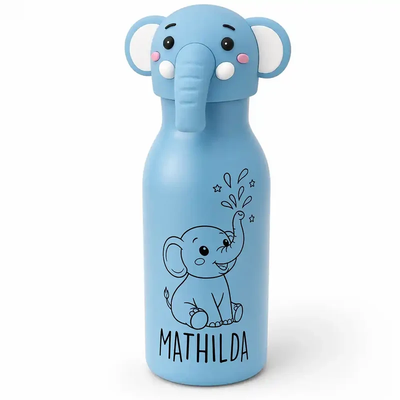 Personalisierte Trinkflasche Kinder Elefant – 450 ml