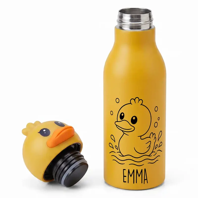 Personalisierte Trinkflasche Kinder Ente – 450 ml