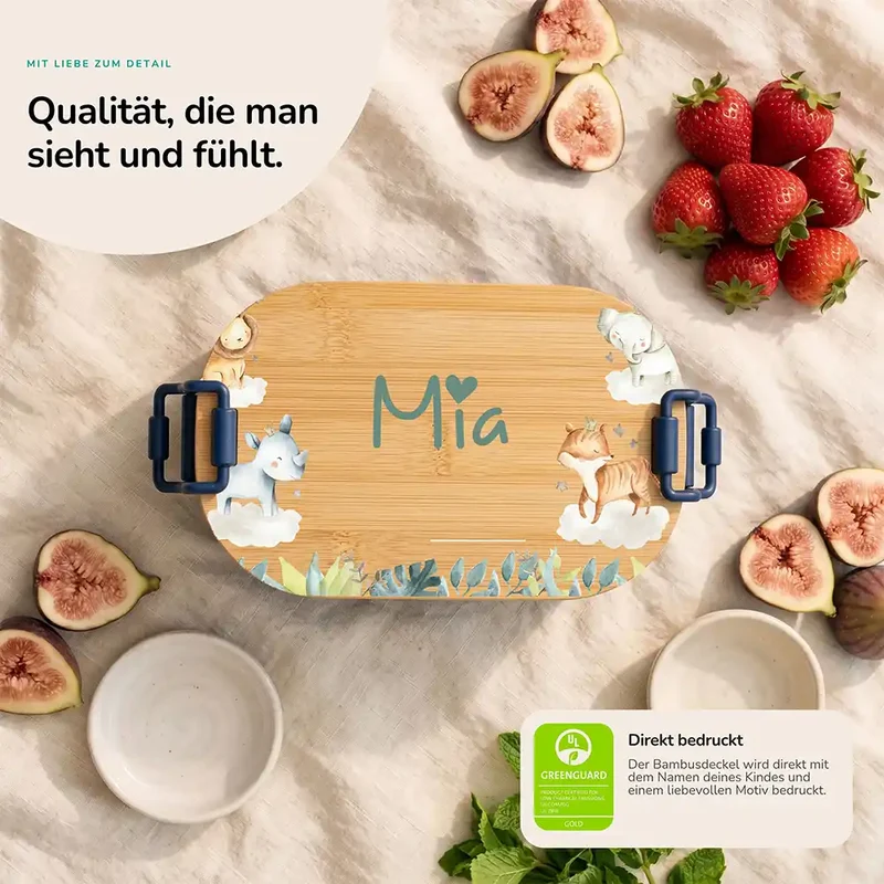 Brotdose Kinder personalisiert, Safari Tiere