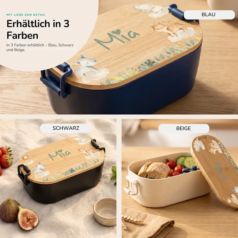 Brotdose Kinder personalisiert, Safari Tiere