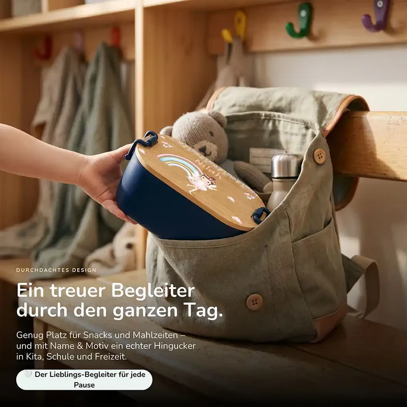 Brotdose Kinder personalisiert, Ballerina Regenbogen