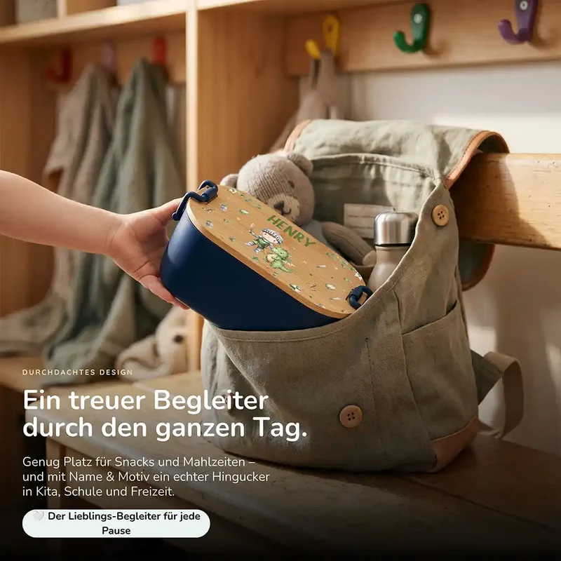 Brotdose Kinder personalisiert, Ritter mit Drache